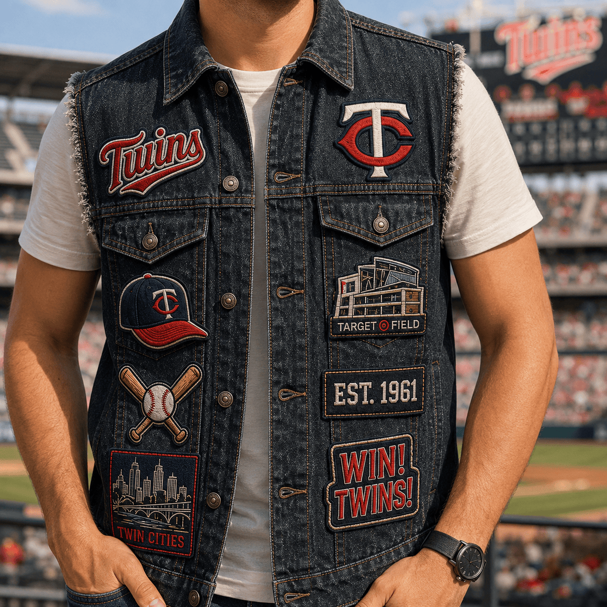 MNST PREMIUM DENIM VEST HQH