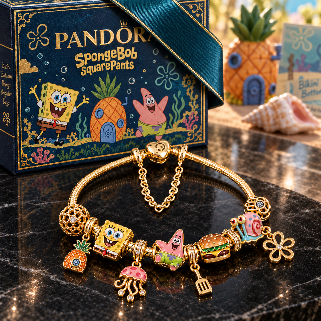 SBSP Gold Charm Bracelet Set PTKL