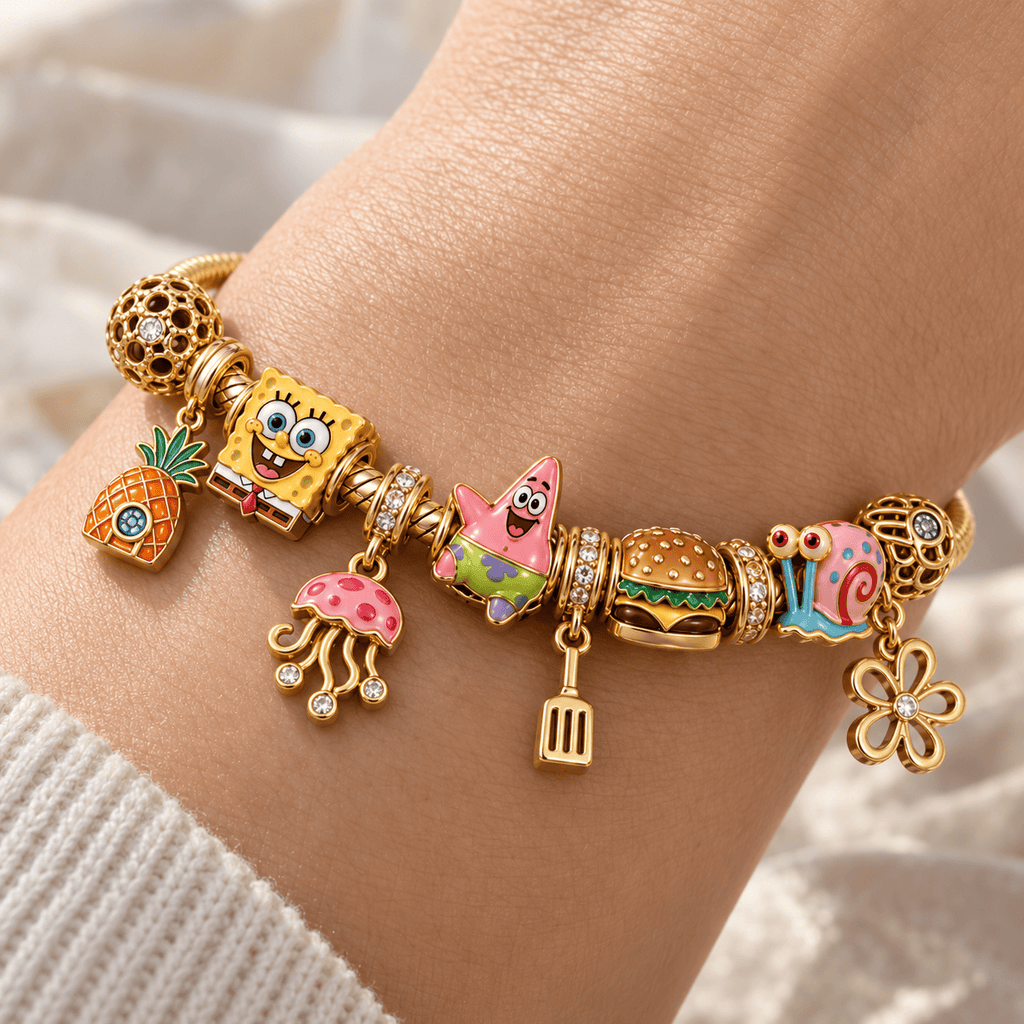 SBSP Gold Charm Bracelet Set PTKL