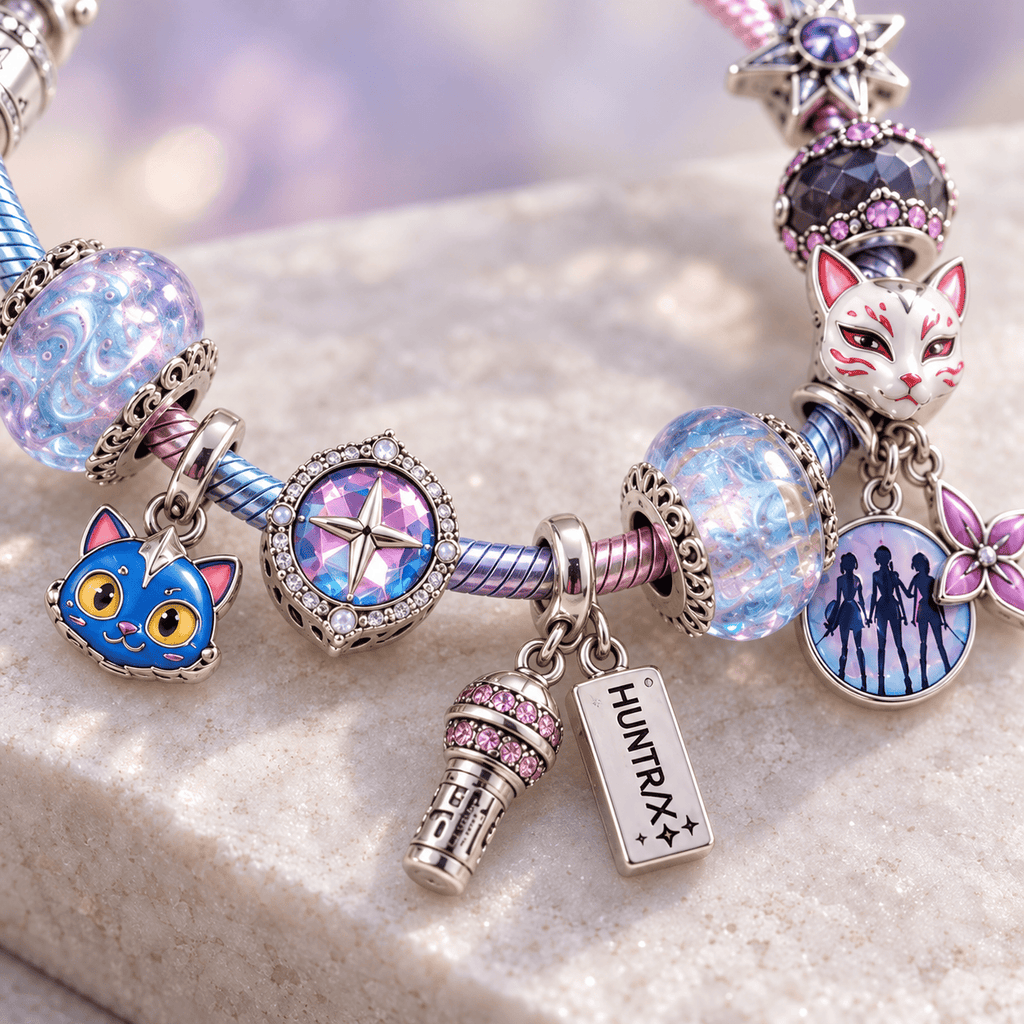 KDH Silver Charm Bracelet Set PTKL
