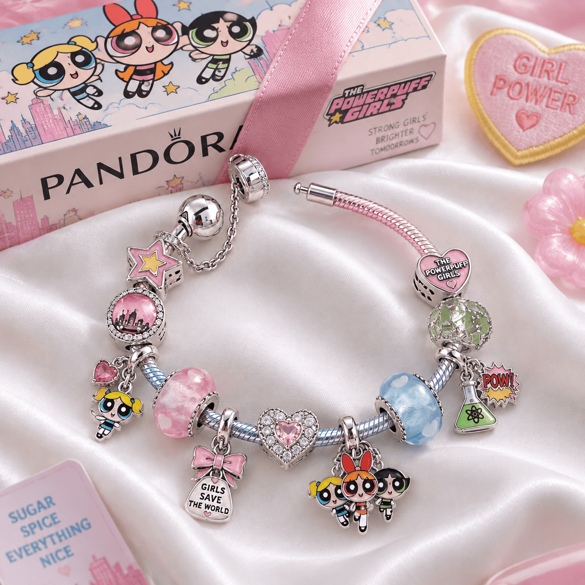 TPPG Silver Charm Bracelet Set PTKL