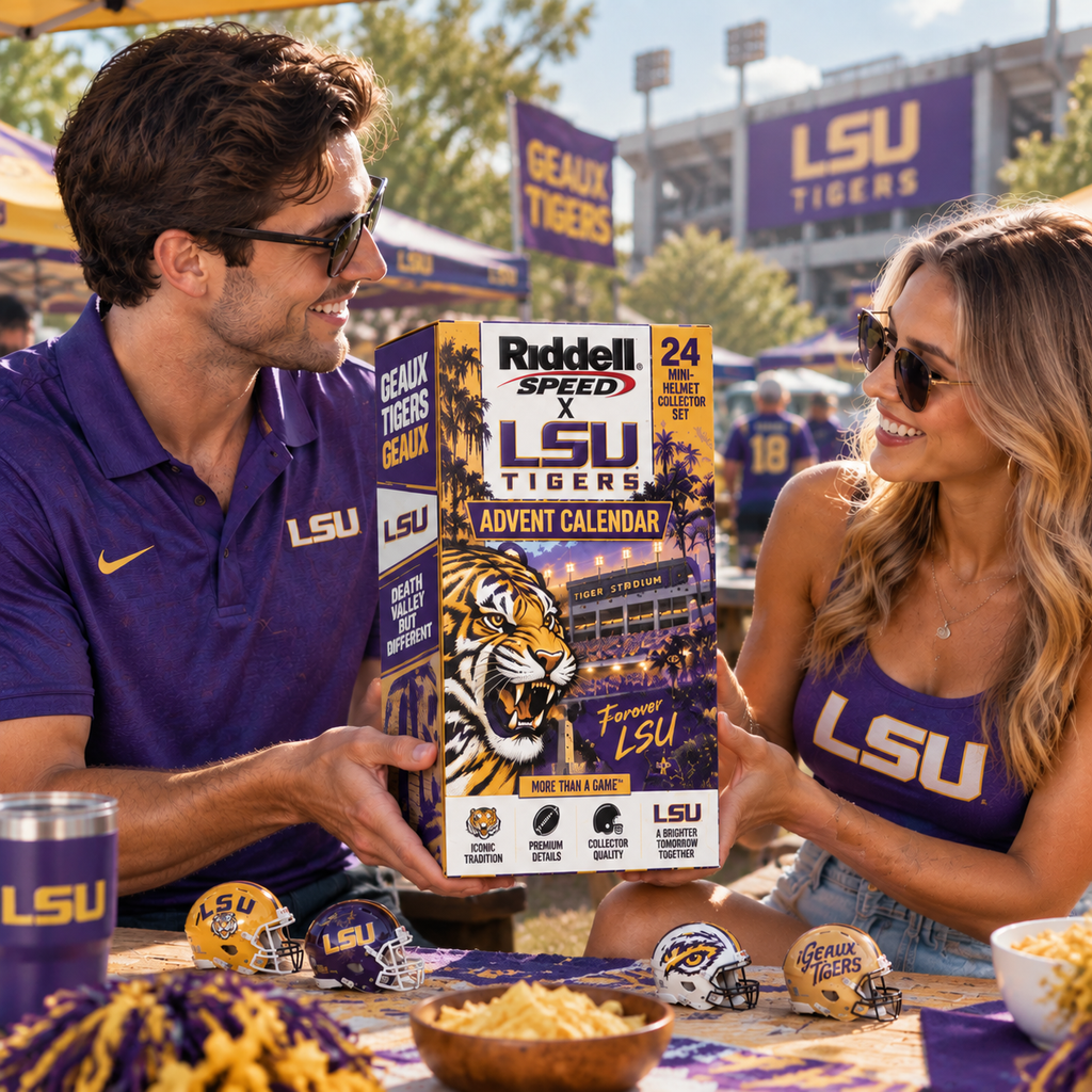 Premium LSU Mini Helmet Advent Calendar NTNA