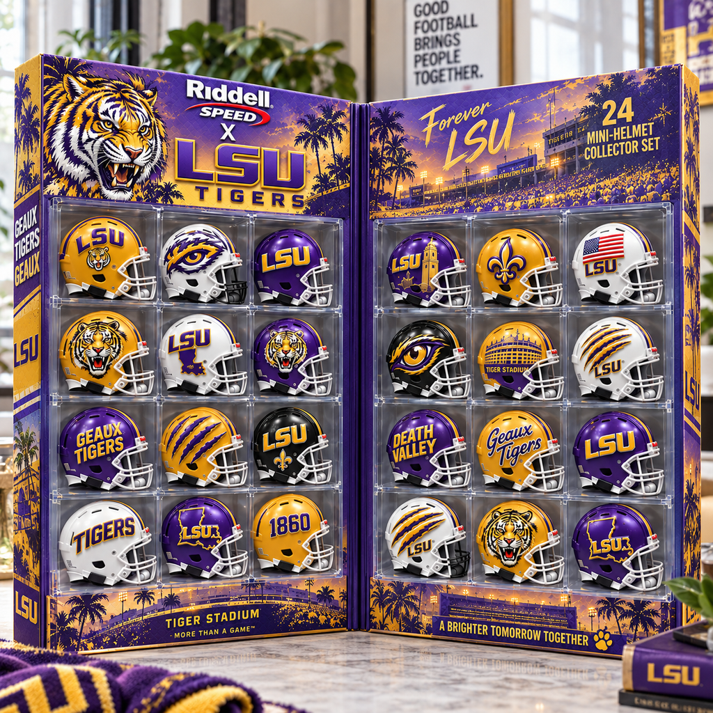 Premium LSU Mini Helmet Advent Calendar NTNA