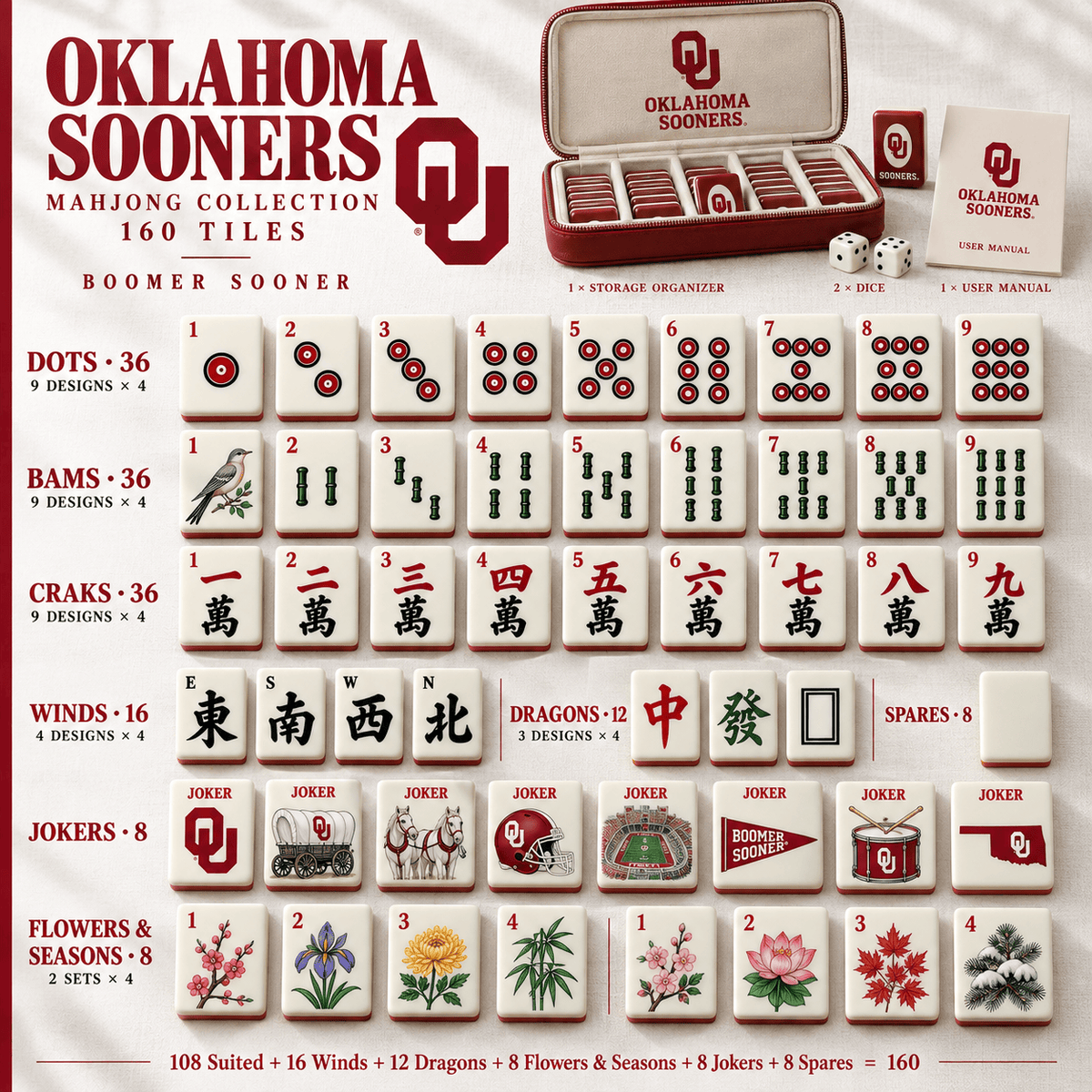 Premium OSN Mahjong Tiles Set TNSM