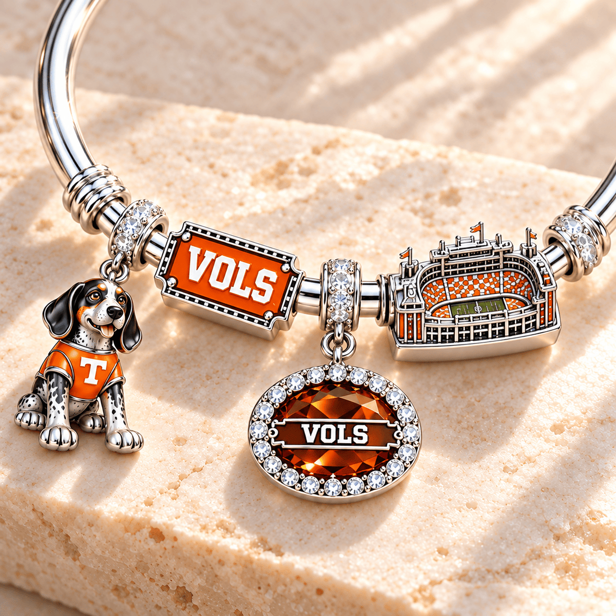 TVF Silver Charm Bracelet Set TMH