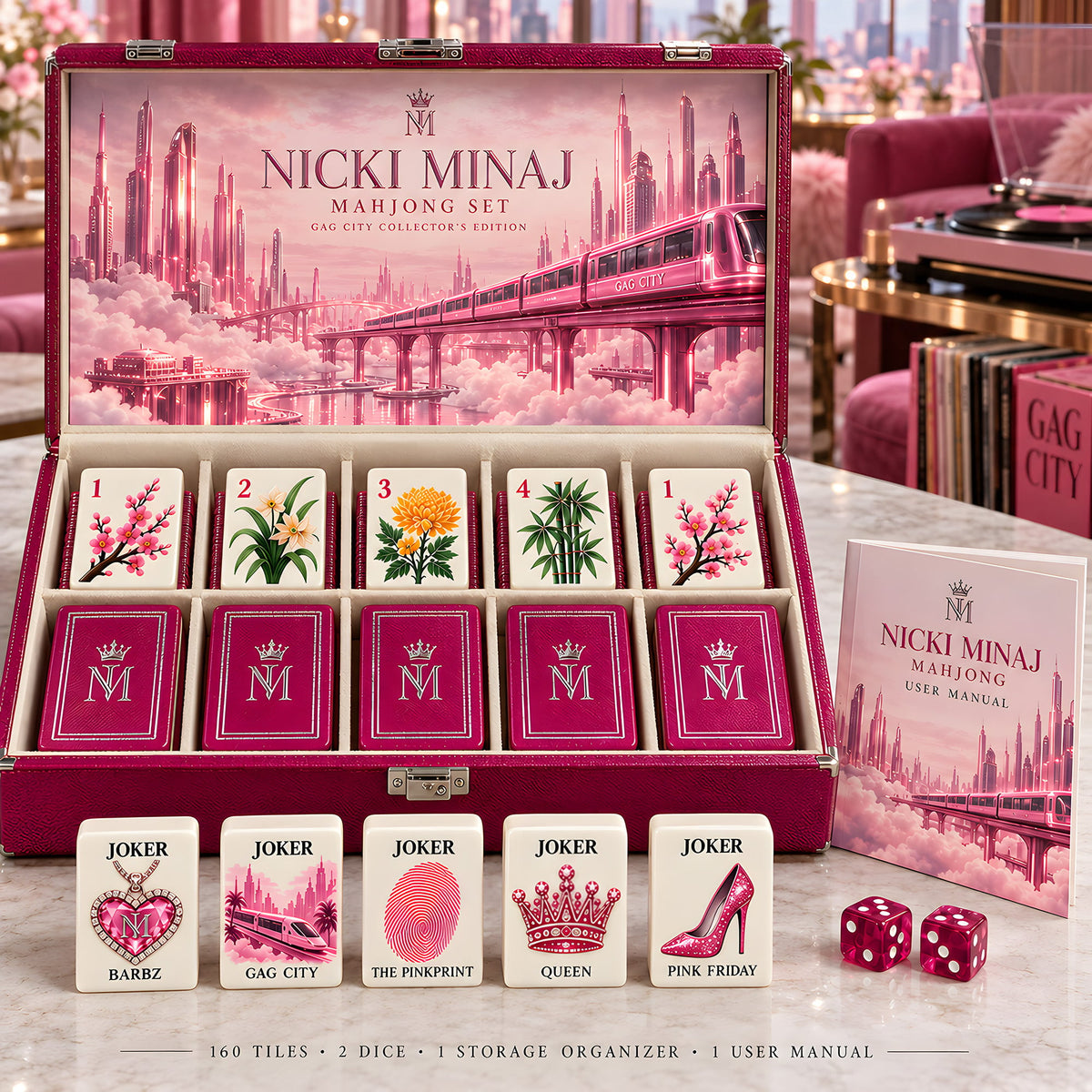 Premium NKM Mahjong Tiles Set PVNA