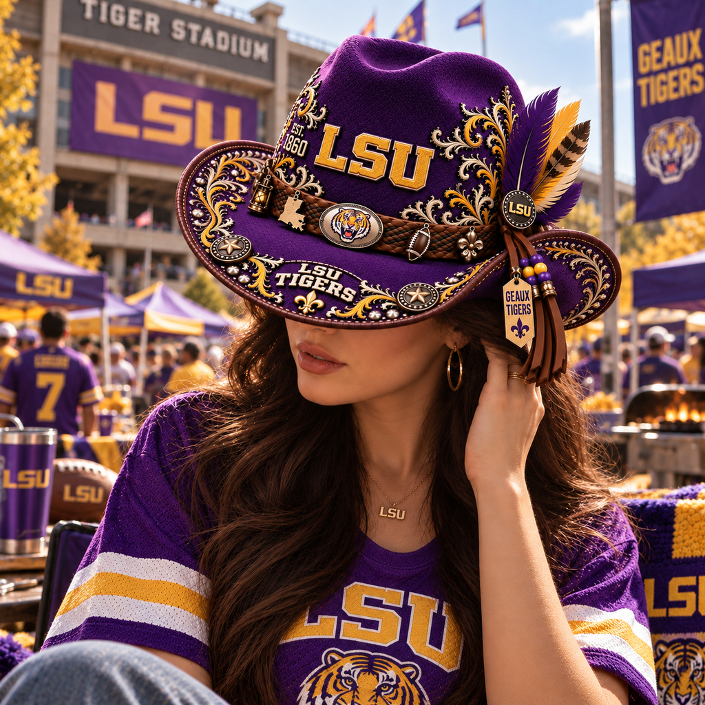 LSU Cowboy Hat DNBN
