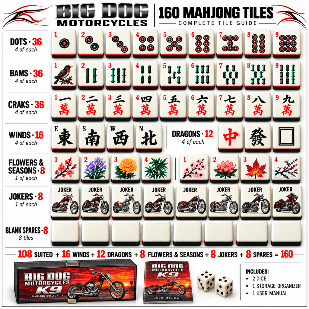 Premium BDM Mahjong Tiles Set TTMH