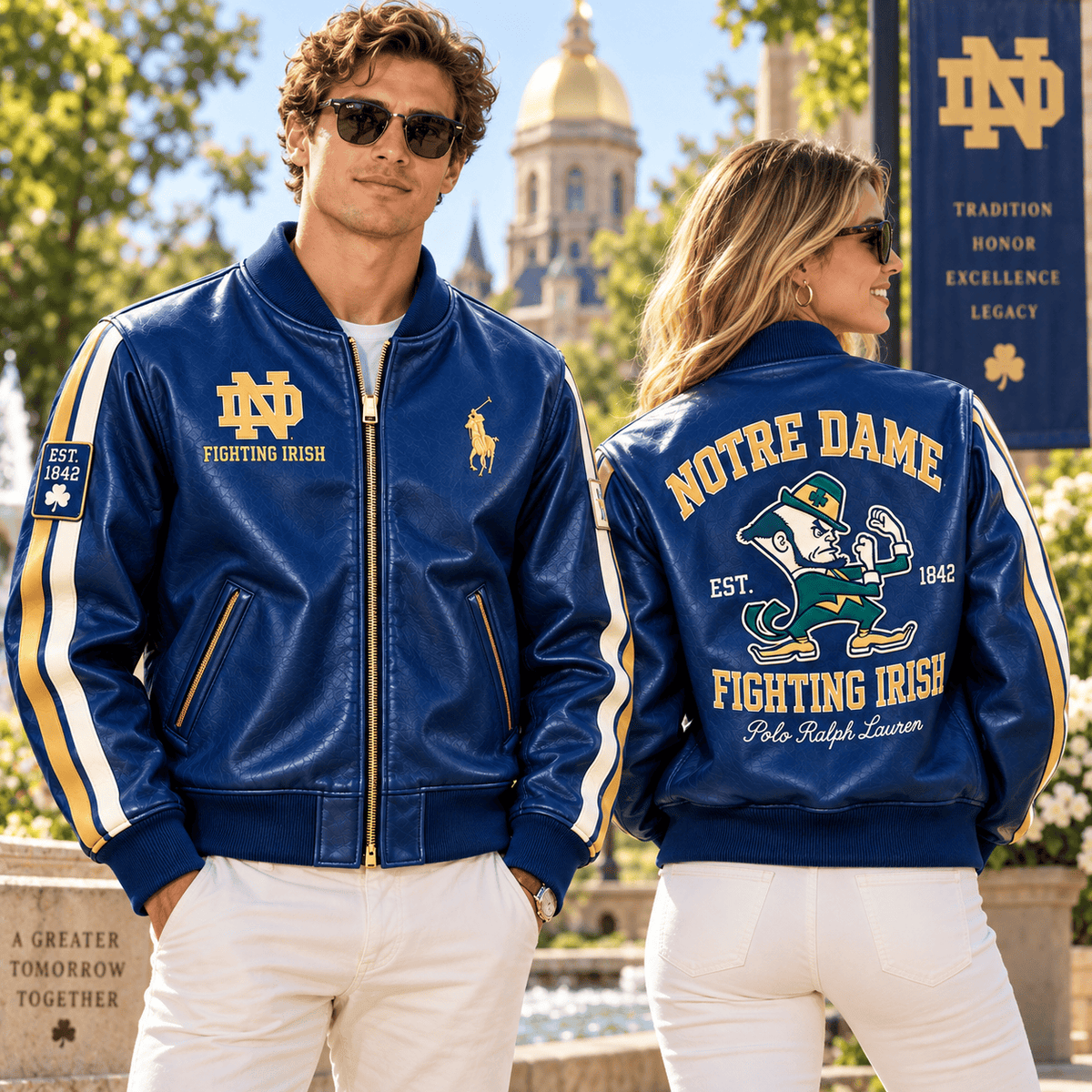 NDFI PREMIUM LEATHER BOMBER JACKET NTNA