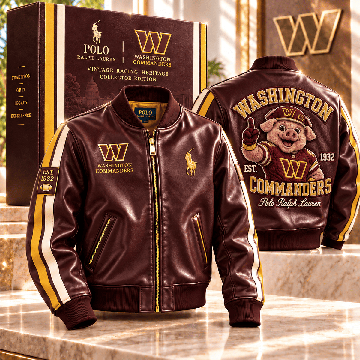 WCD PREMIUM LEATHER BOMBER JACKET NTNA