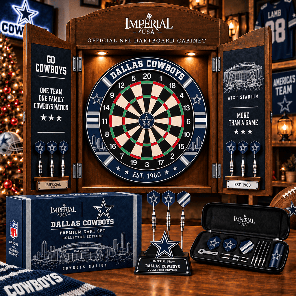 DLCB Premium Dartboard Cabinet Set – Wall-Mounted Dart Game PNPA