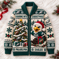 PLDE WOOL ZIP CARDIGAN NPL