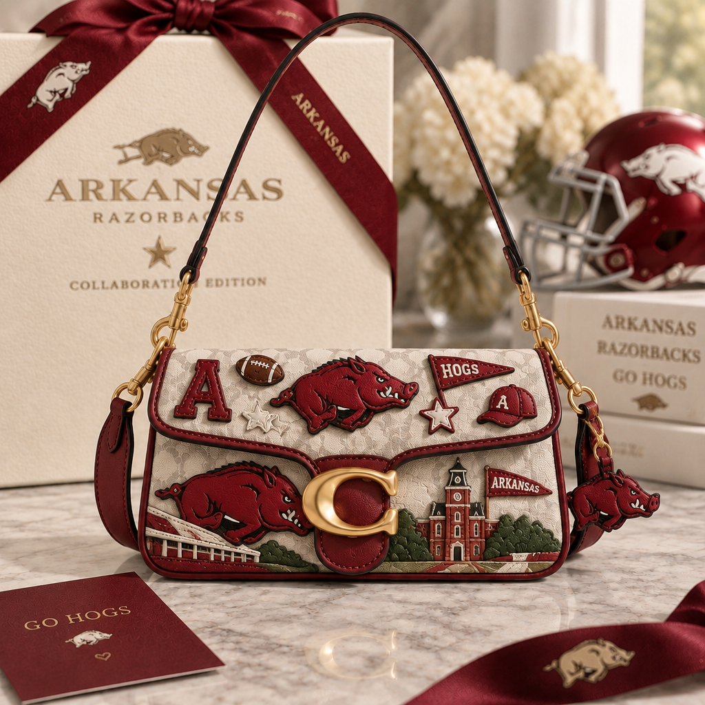 Arkansas Razorbacks Coach Shoulder Cross With Charm