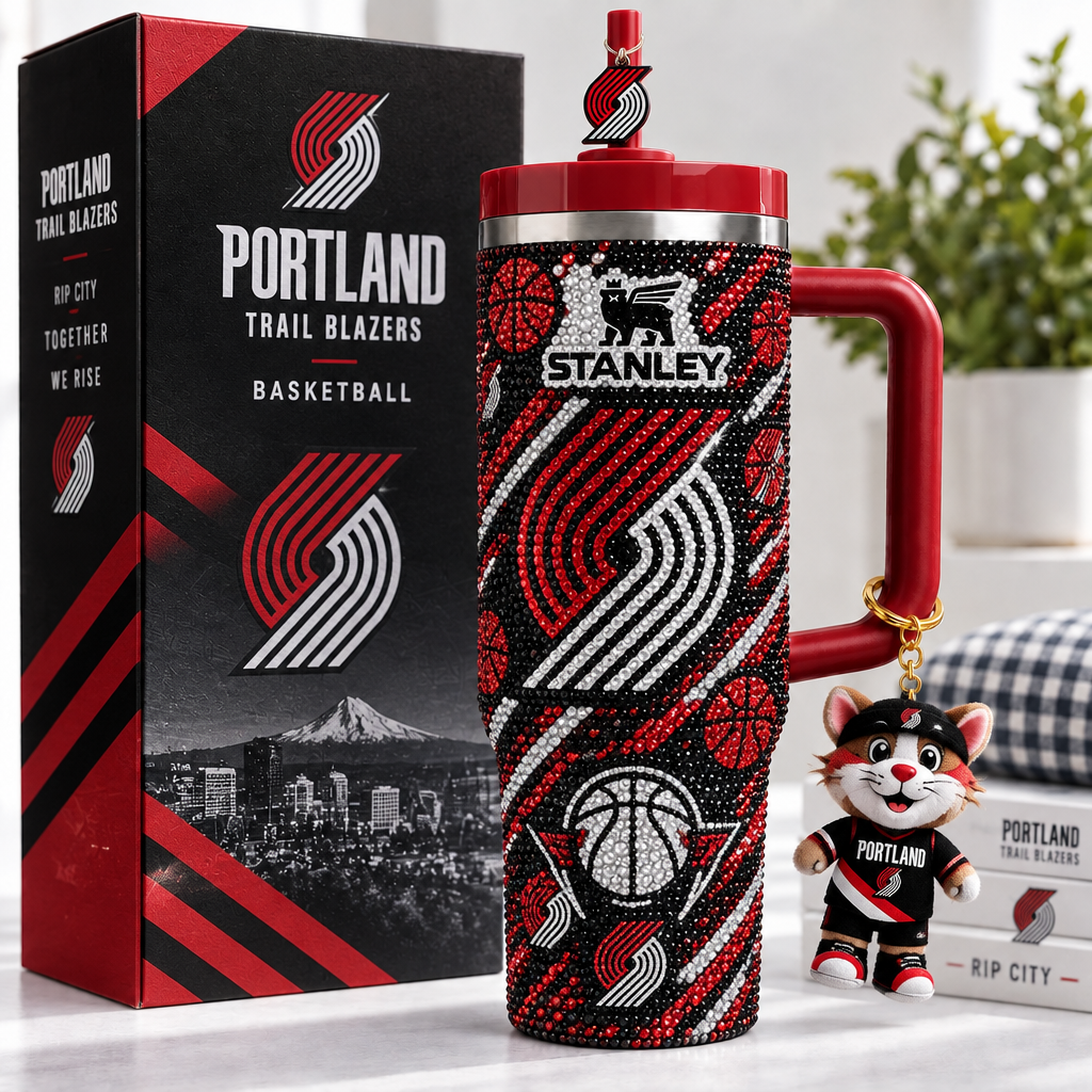 Portland Trail Blazers 40oz Tumbler With Handle TTNL